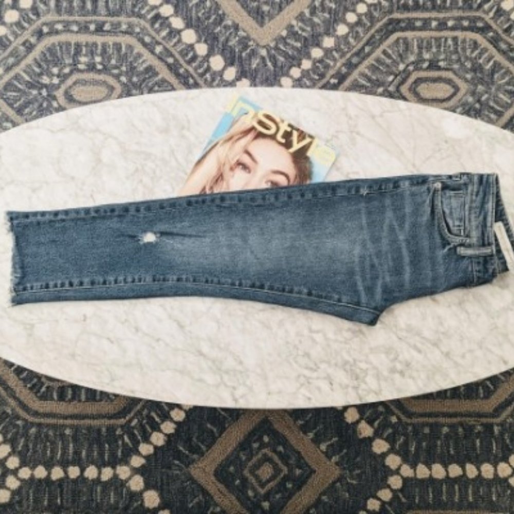 Anthropologie Pilcro & the Letterpress Jeans Slim Boyfriend Distressed 24 Petite - Picture 8 of 15